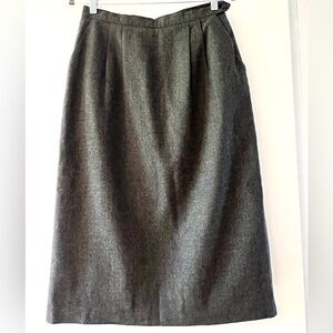 LANDERS & CO. Elegant Gray Women's Wool Grey Pencil Skirt 12